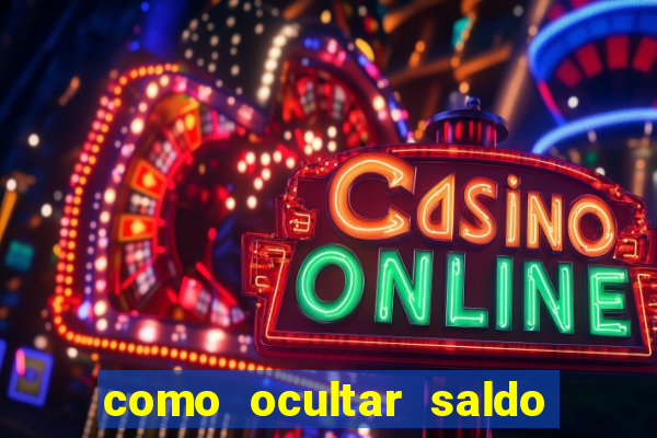 como ocultar saldo na betfair